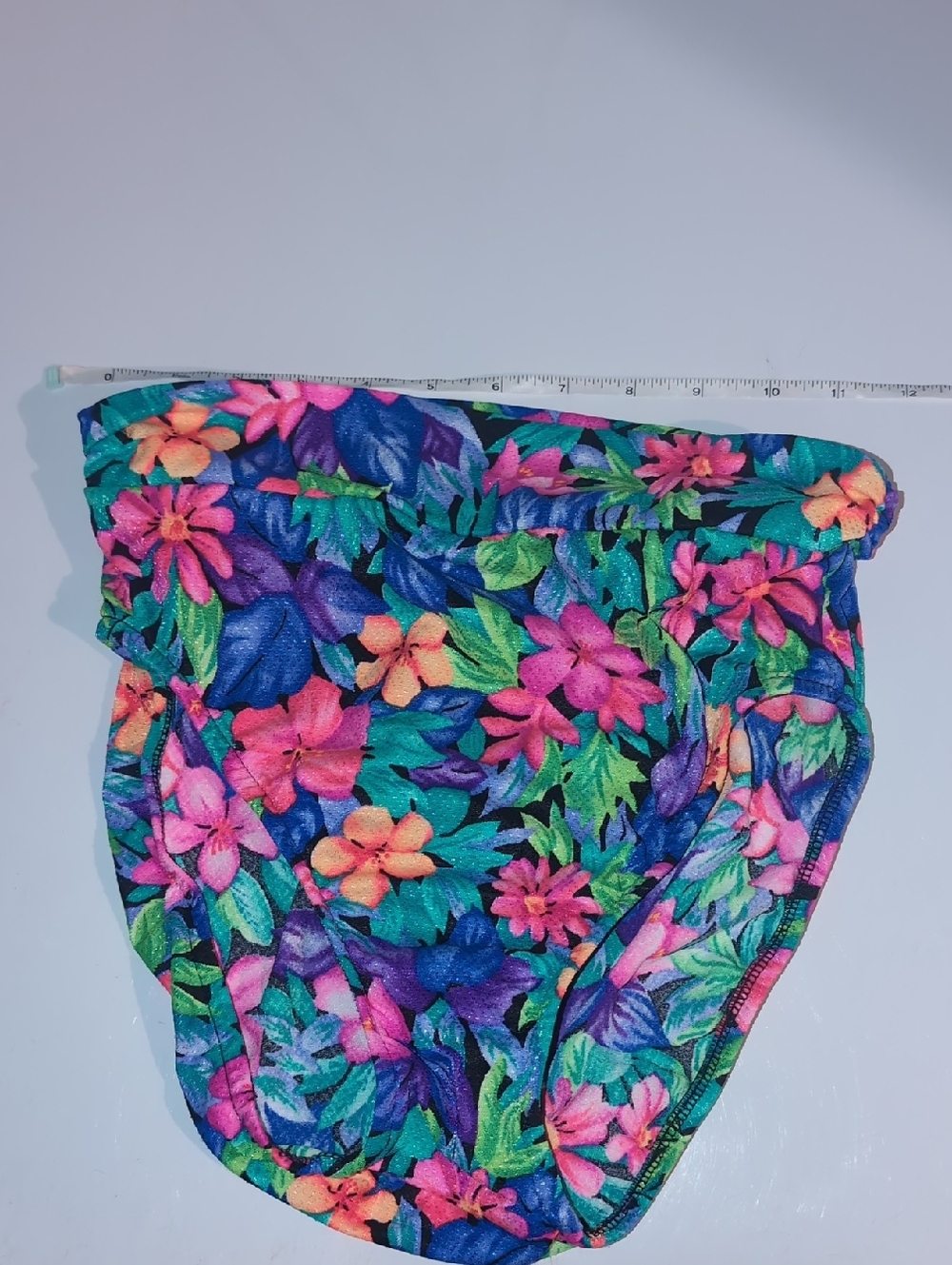 Vintage Le Cove High Waist Neon Floral Bikini Swimsuit - Picture 14 of 14